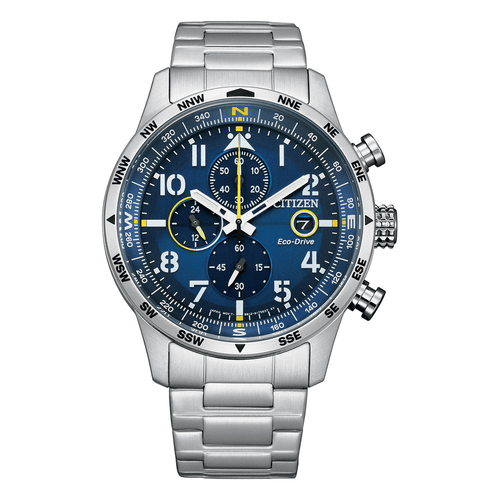 Citizen Chronograph Eco-Drive Men's Blue Watch CA0790-83L Bevilles Jewellers 