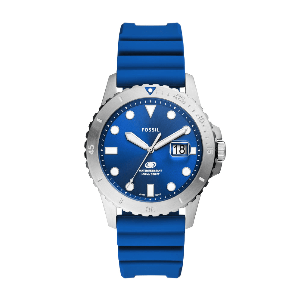 Fossil FS5998 Blue and Silver Men's Watch Bevilles Jewellers 