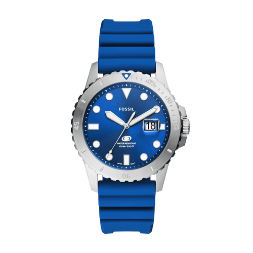 Fossil FS5998 Blue and Silver Men's Watch Bevilles Jewellers 