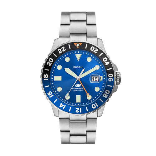 Fossil FS5991 Blue and Silver Men's Watch Bevilles Jewellers 