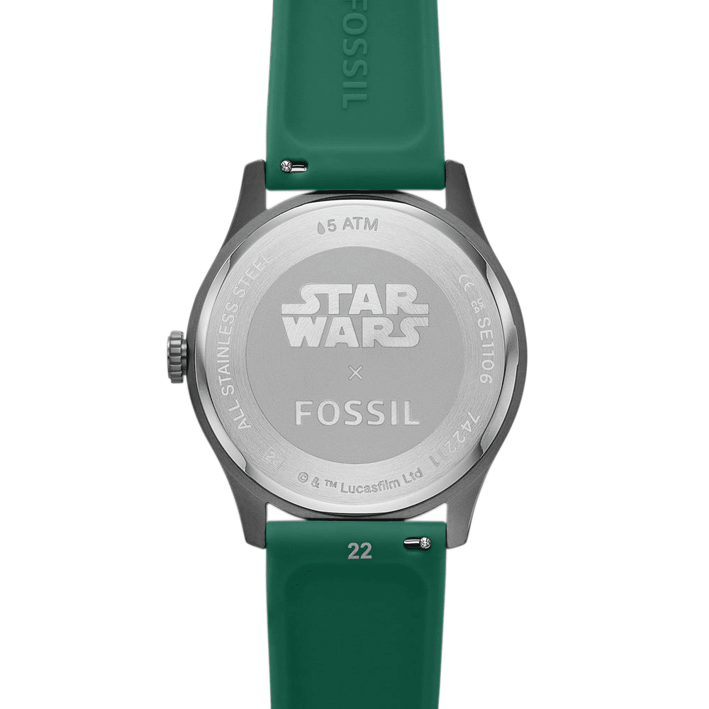 Fossil Special Edition Star Wars Boba Fett Three-Hand Green Silicone Watch SE1106 Watches Fossil 