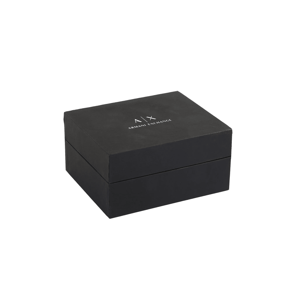 Armani Exchange Hampton Black Face Silver Band Watch - AX2103 Watches Armani Exchange 