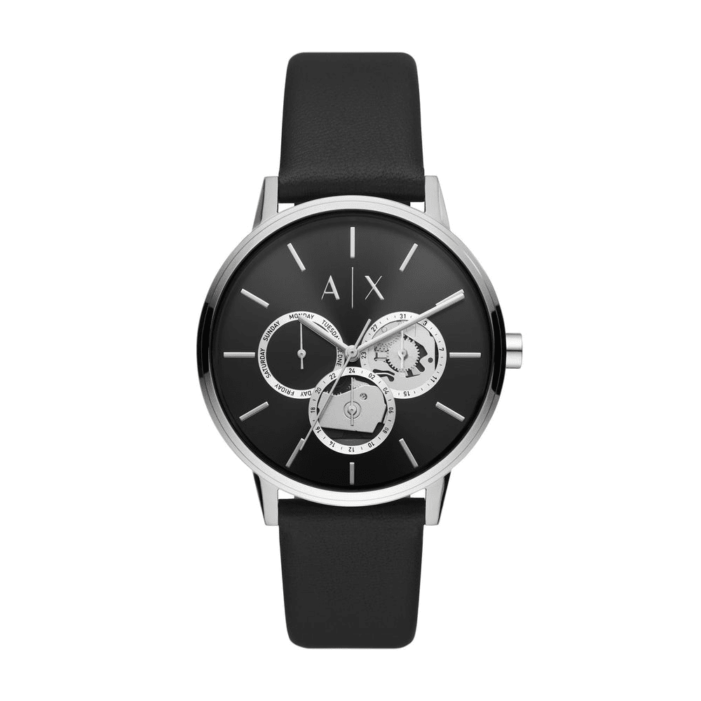 Armani Exchange Cayde Silver and Black Men's Watch AX2745 Watches Armani Exchange 