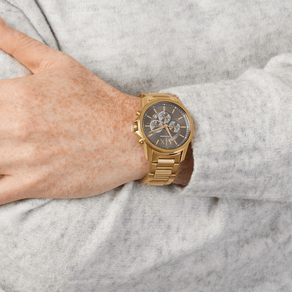 Armani Exchange Banks Black and Gold Men's Watch AX1721 Watches Armani Exchange 