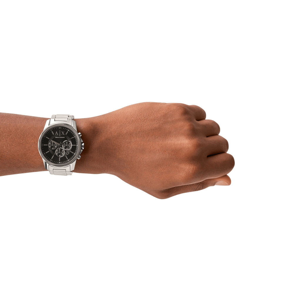 Armani Exchange Banks Black and Silver Men's Watch AX1720 Watches Armani Exchange 