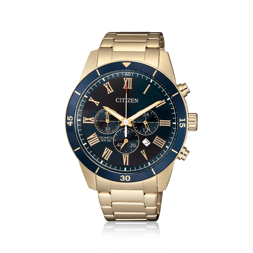Citizen Quartz Blue/Rose Gold Watch AN8169-58L Watches Citizen 