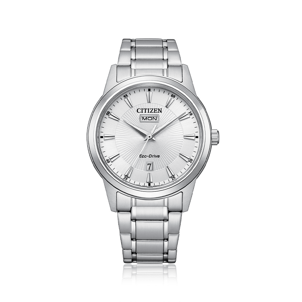 Citizen Dress Eco-Drive Men's White Watch AW0100-86A Watches Citizen 