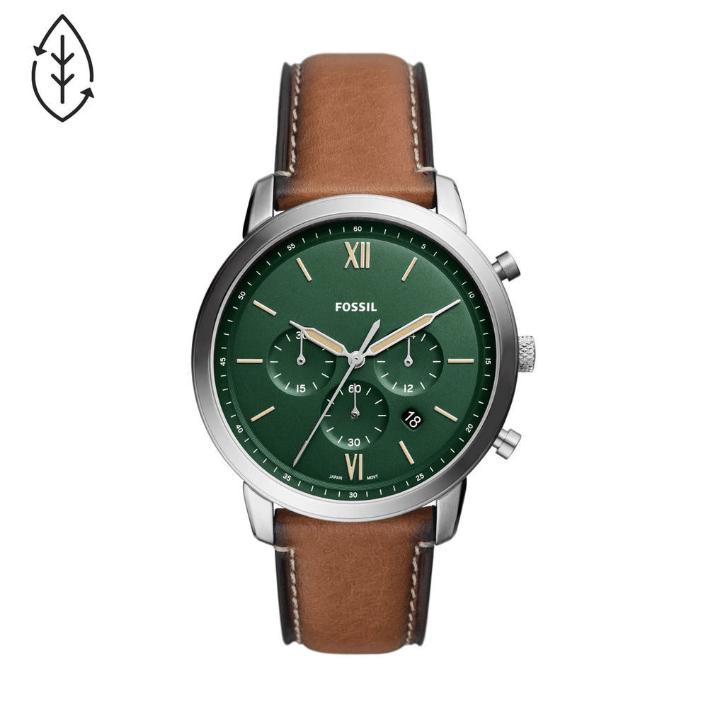 Fossil Neutra Green and Silver Men's Watch FS5963 Bevilles Jewellers 