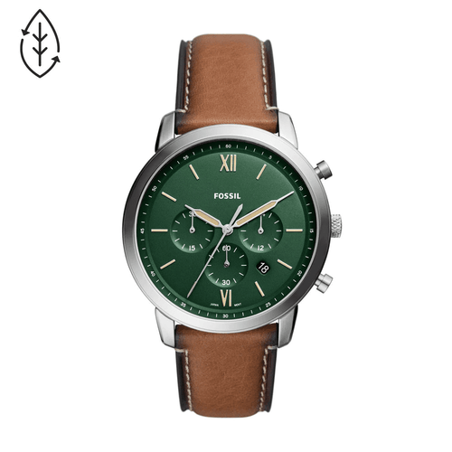 Fossil Neutra Green and Silver Men's Watch FS5963 Bevilles Jewellers 