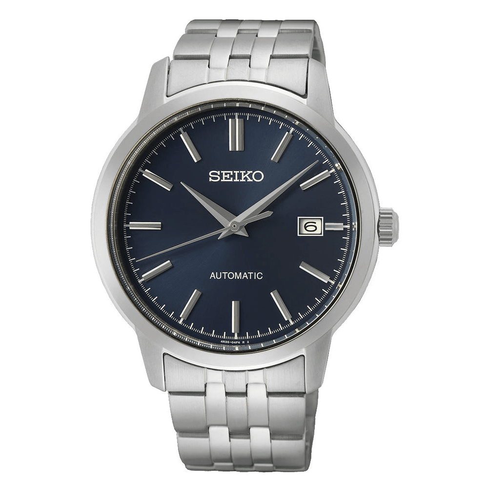 Seiko Silver and Blue Men's Analogue Watch SRPH87K Watches Seiko 
