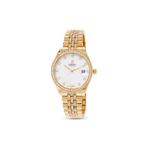 Roberto Carati Diana Crystal Gold Face Ladies Watch M1023 BE-V2 Watches Roberto Carati 