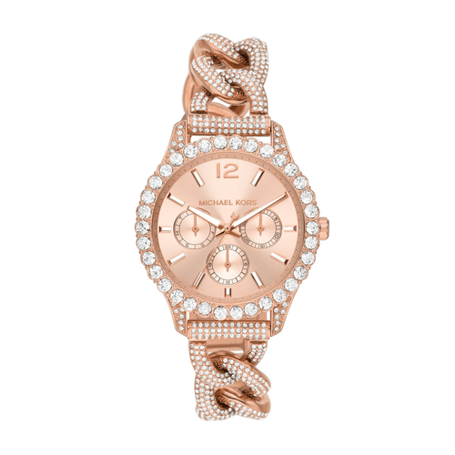Michael Kors Layton Lux Rose Gold Women's Watch MK4654 Bevilles Jewellers 