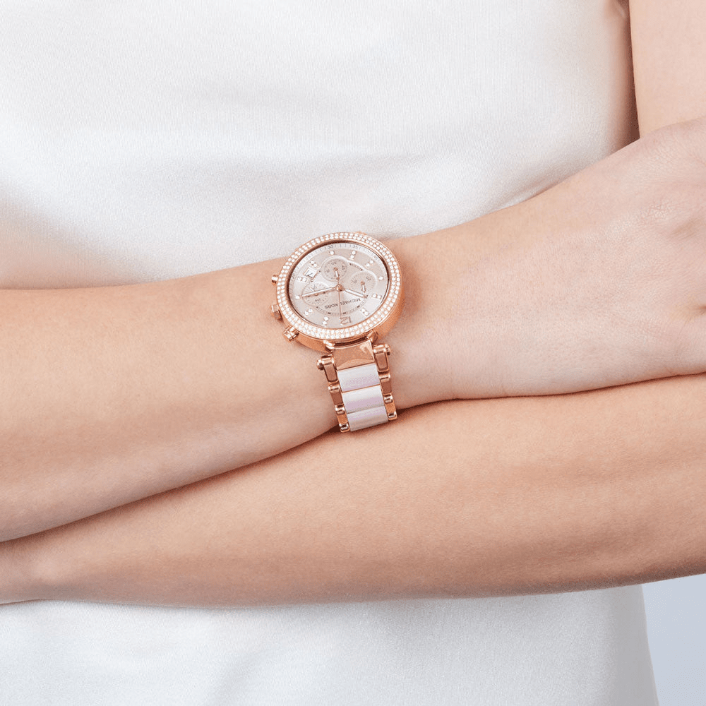 Michael Kors Parker Rose Gold Stone Set Watch MK5896 Watches Michael Kors 