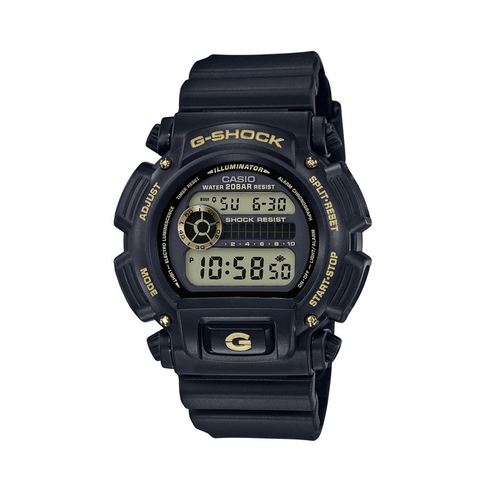 Casio G-Shock Men's Digital Black and Gold Watch DW9052GBX-1A9 Watches Casio 