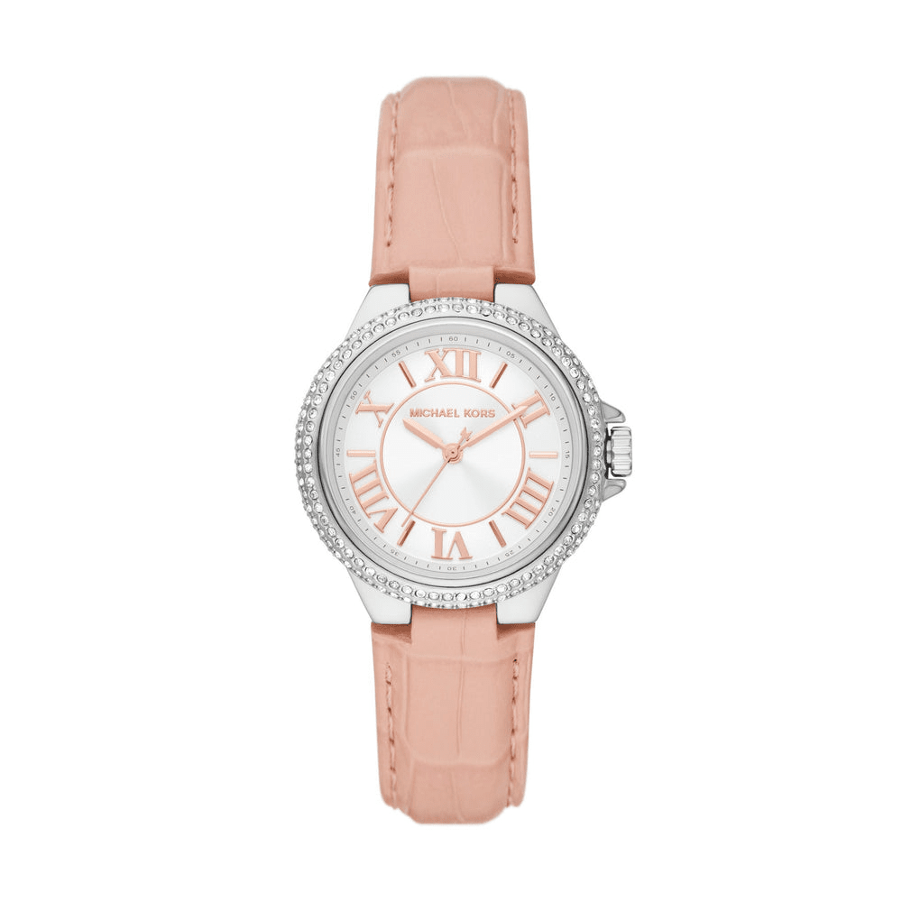 Michael Kors Mini Camille White and Pink Women's Watch MK2963 Bevilles Jewellers 