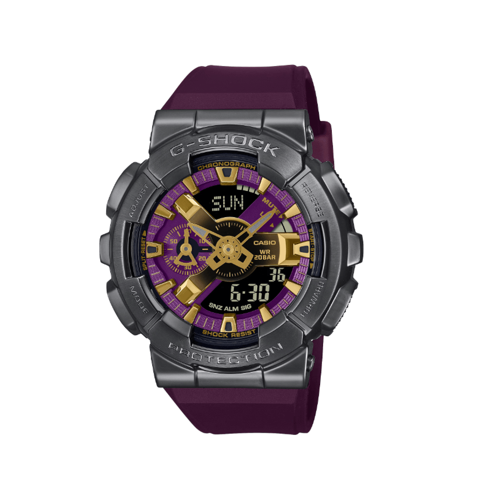 Casio G Shock Grey and Purple Watch GM110CL-6A Watches Casio 