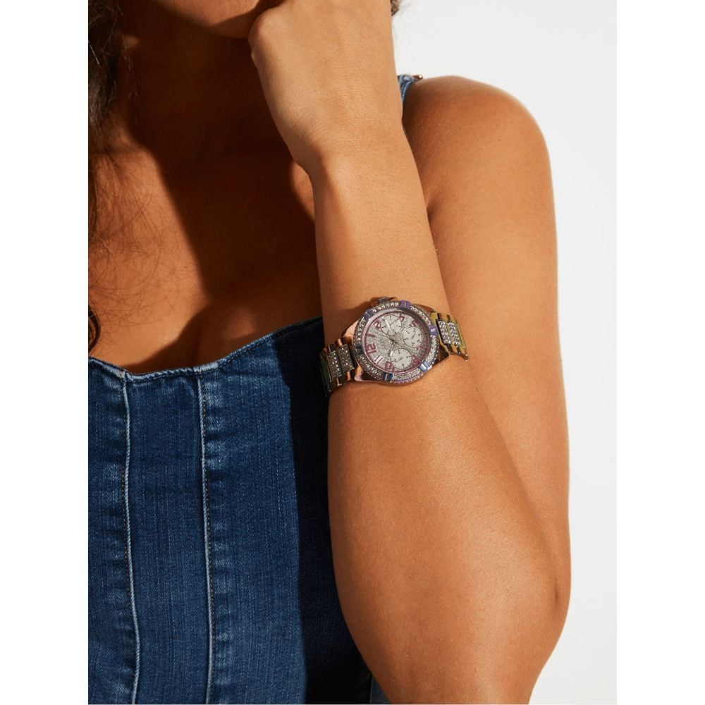Guess Ladies Frontier Crystal Multi Colour Glitz Watch GW0044L1 Watches Guess 