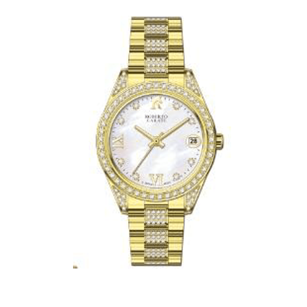 Roberto Carati Luna Gold and Crystal Watch Watches Roberto Carati 