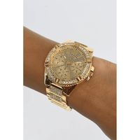 Guess Lady Frontier Crystal Gold Watch W1156L2 Watches Guess 
