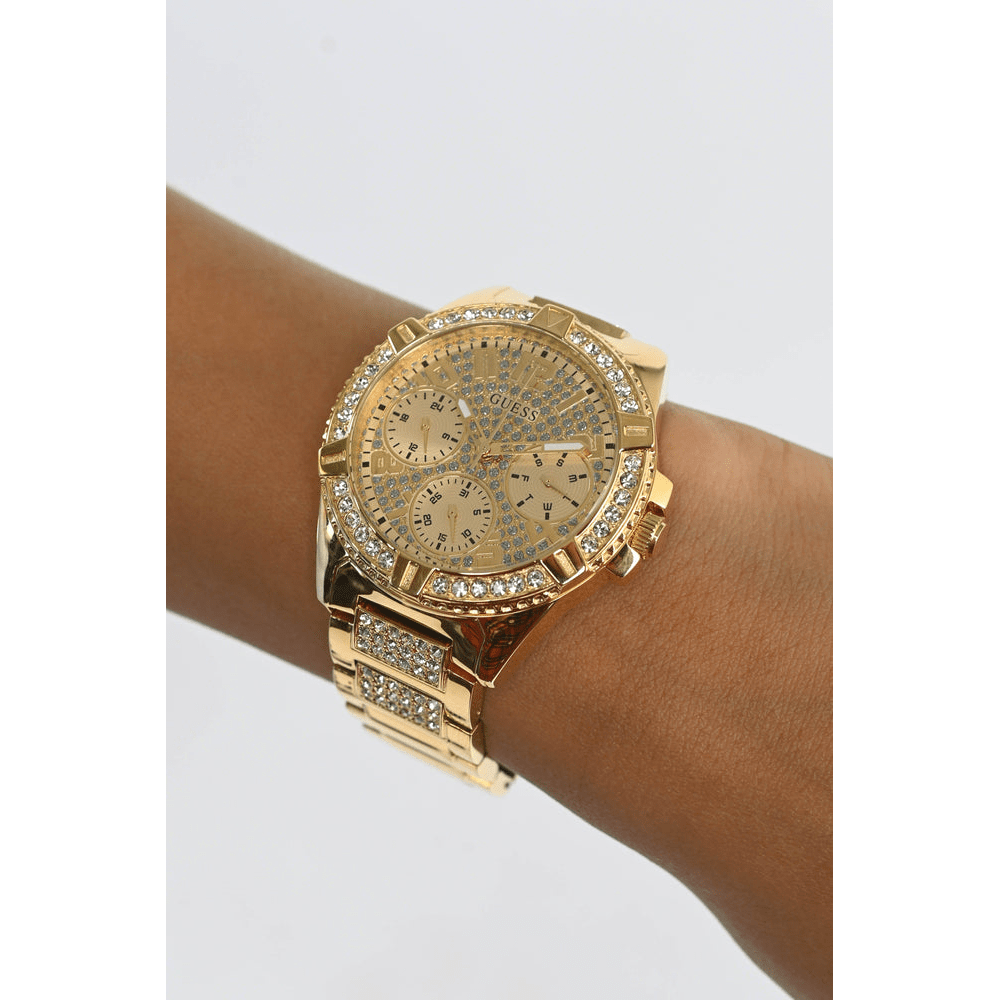 Guess Lady Frontier Crystal Gold Watch W1156L2 Watches Guess 