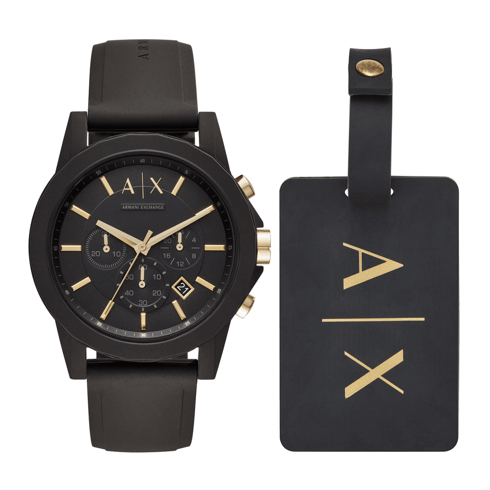 Armani Exchange Watch and Luggage Tag Gift Set AX7105 Watches Armani Exchange 