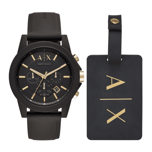Armani Exchange Watch and Luggage Tag Gift Set AX7105 Watches Armani Exchange 