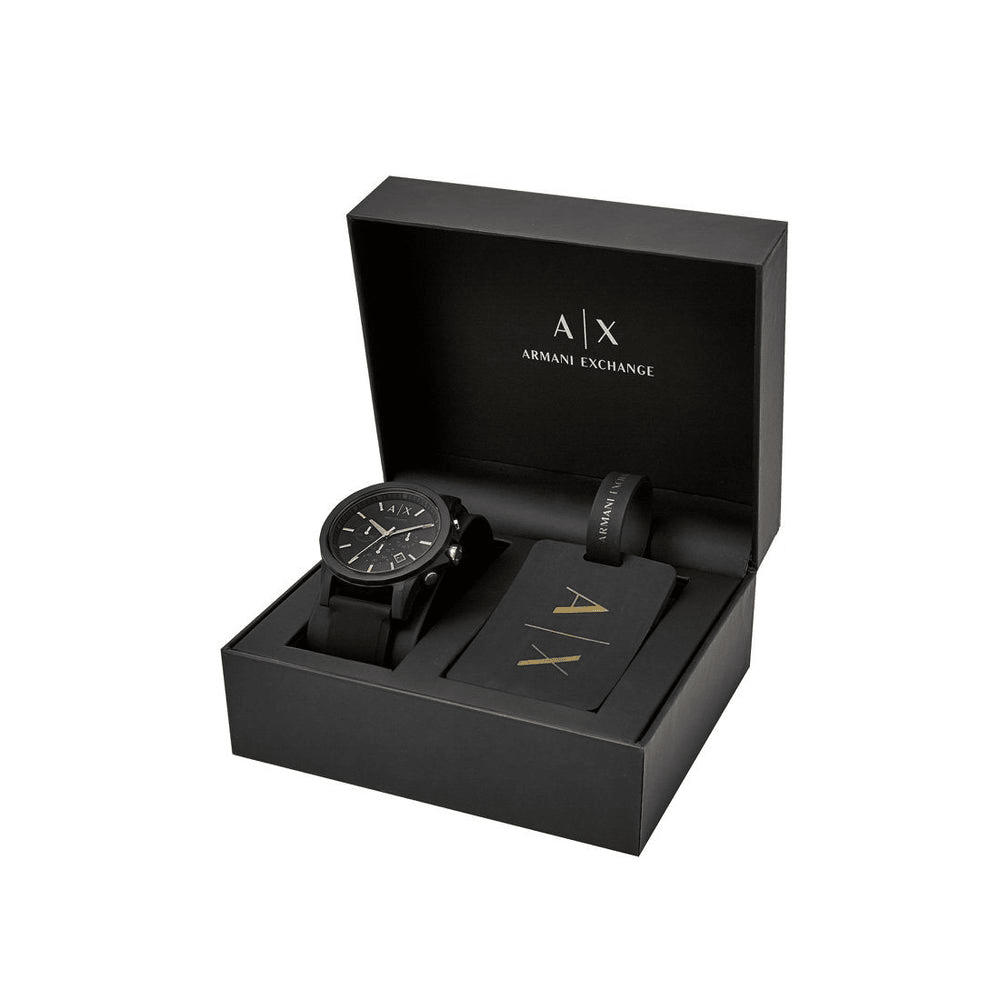 Armani Exchange Watch and Luggage Tag Gift Set AX7105 Watches Armani Exchange 