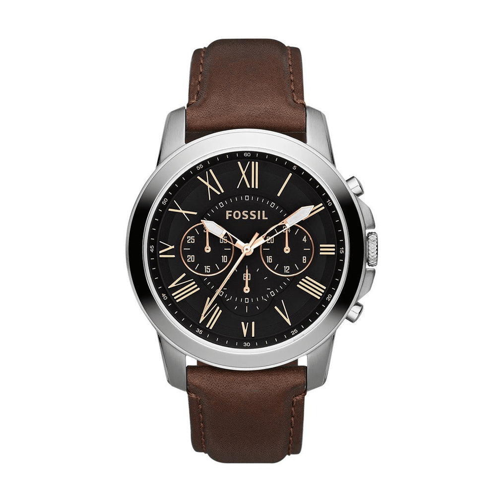Fossil Men's Leather Watch FS4813 Watches Fossil 