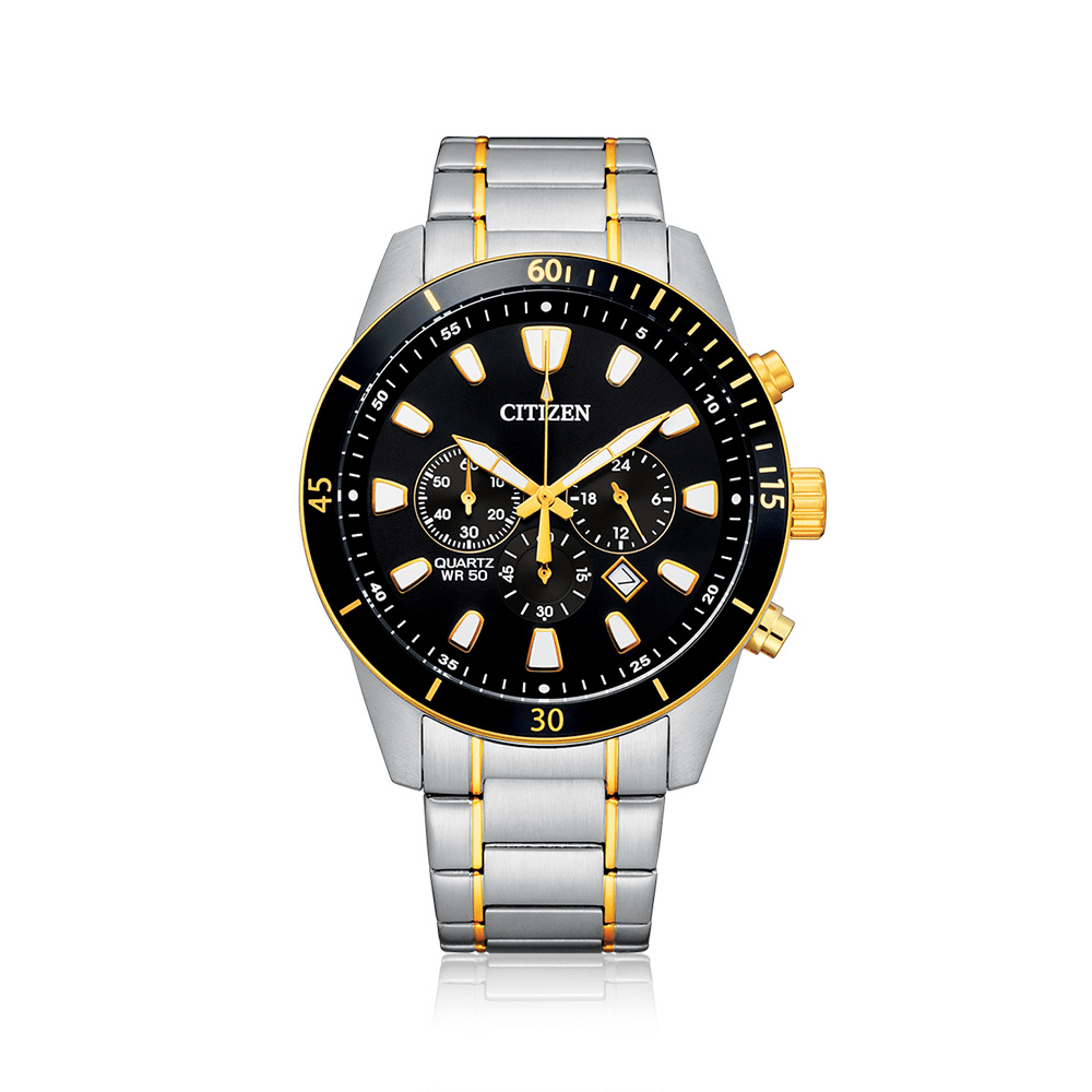 Citizen Black and Gold Tone Watch AN8184-89E Watches Citizen 