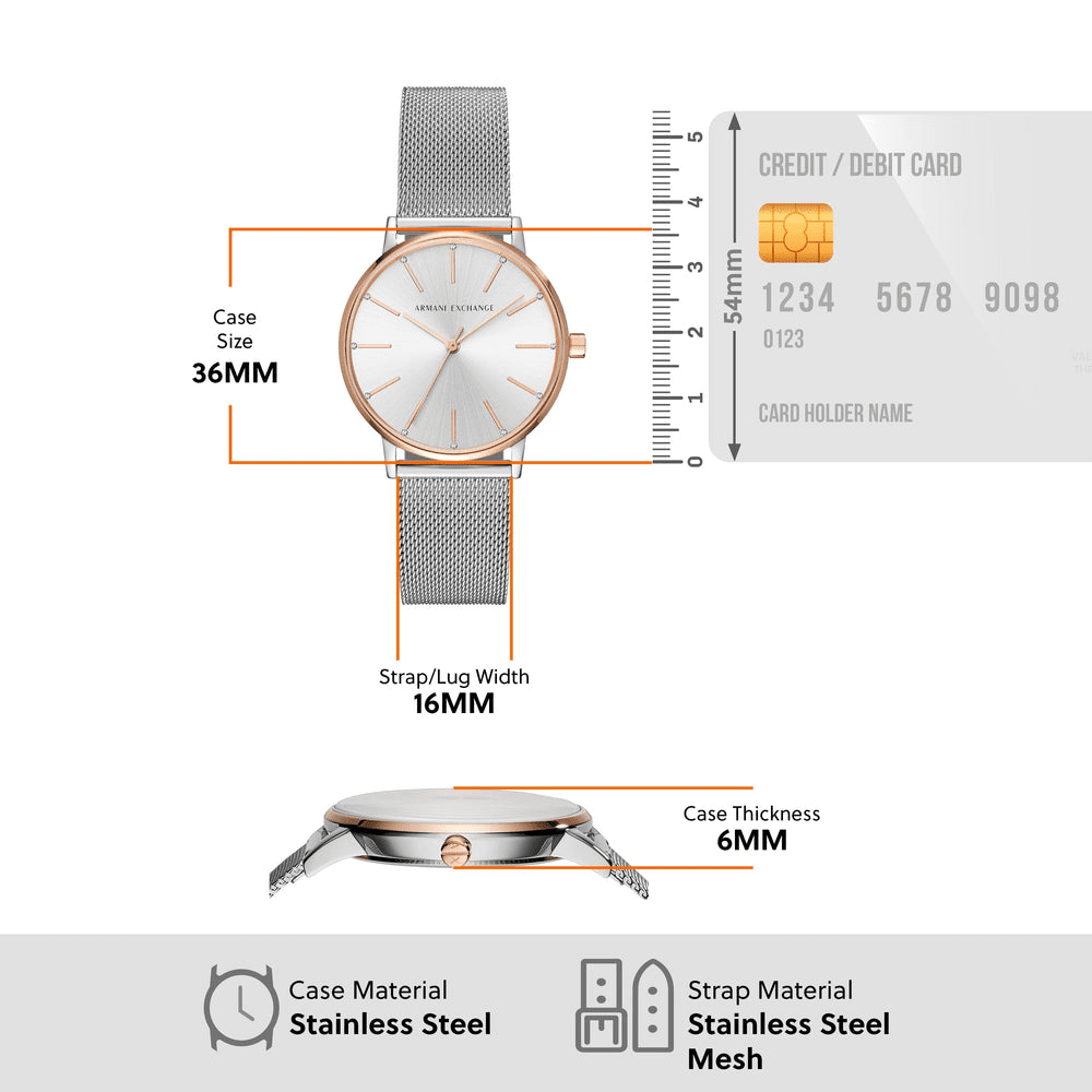 Armani Exchange Lola Ladies Watch Model AX5537 Watches Armani Exchange 