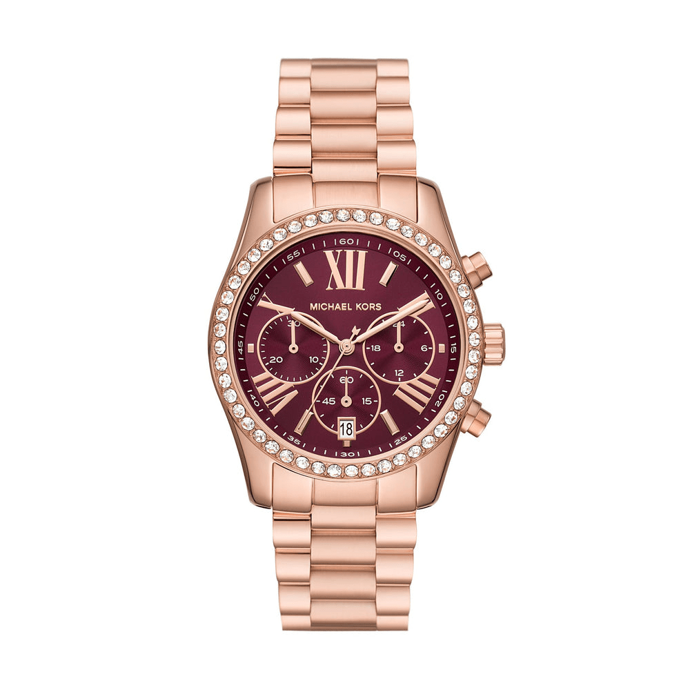 Michael Kors Lexington Rose Gold Women's Watch MK7275 Bevilles Jewellers 