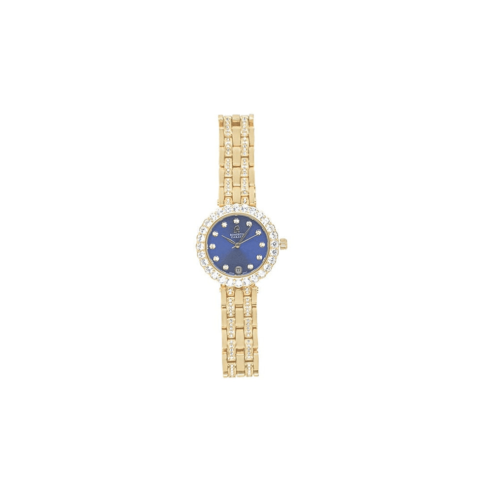 Roberto Carati Milania Blue Face Gold Tone Watch M1027 BE-V7 Watches Roberto Carati 