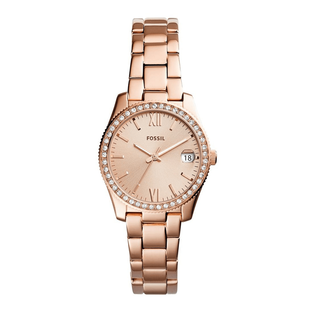 Fossil Scarlette Rose Gold Tone Stone Set Watch ES4318 Watches Fossil 