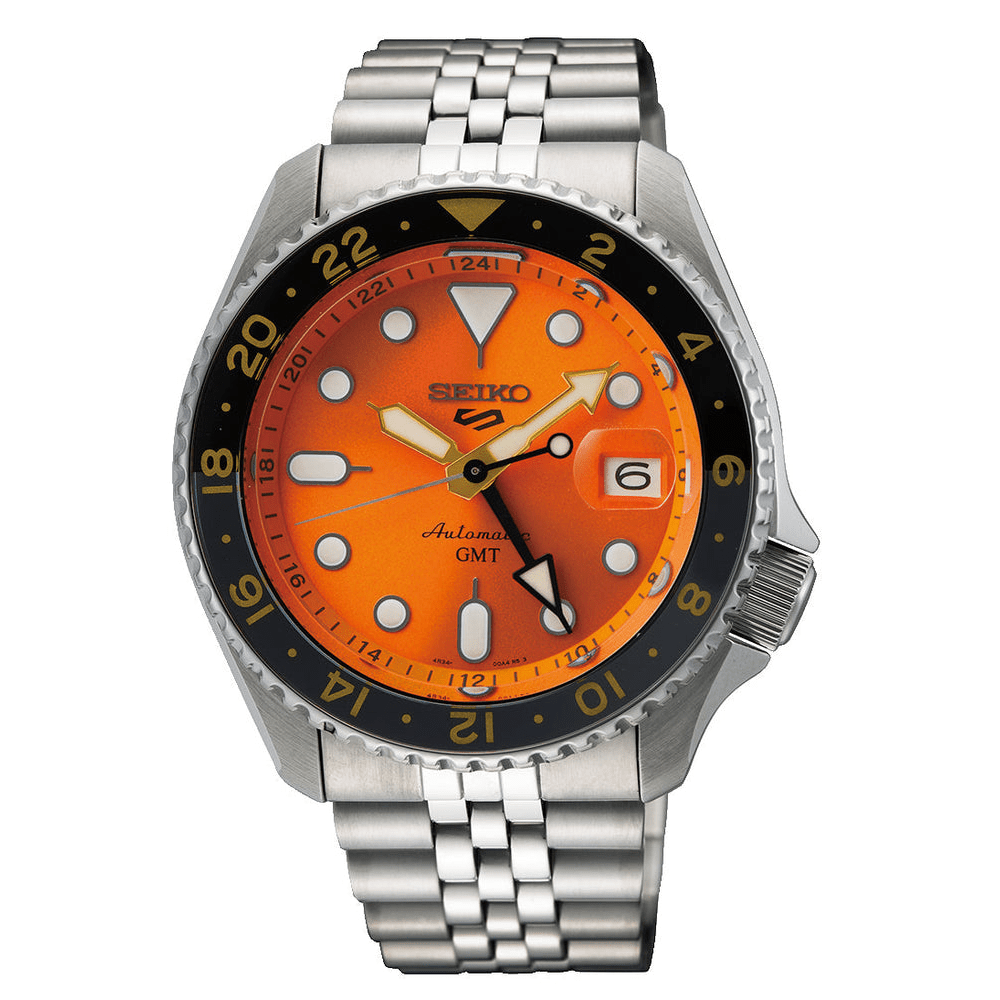 Seiko GMT Orange and Silver Men's Watch SSK005 Watches Seiko 