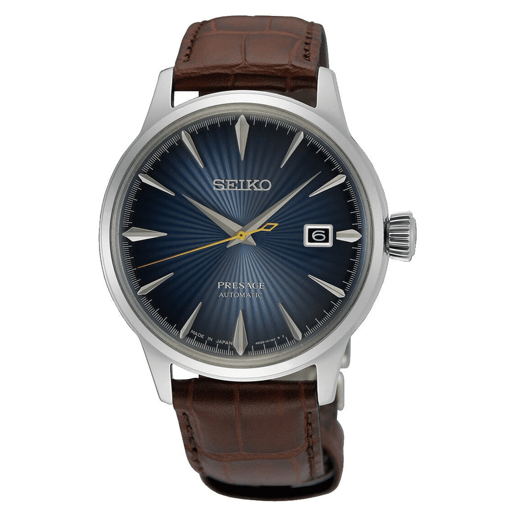 Seiko Presage Cocktail Time Analogue Blue and Silver Tone Watch SRPK15J Watches Seiko 