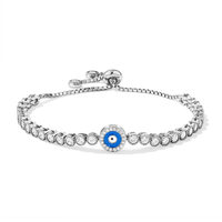 25cm Enamel Evil Eye Tennis Bracelet Bracelet in Sterling Silver Bracelets Bevilles 