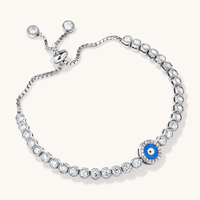 25cm Enamel Evil Eye Tennis Bracelet Bracelet in Sterling Silver Bracelets Bevilles 