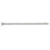 Sterling Silver Cubic Zirconia Pave Set Curb Link Bracelet Bracelets Bevilles 