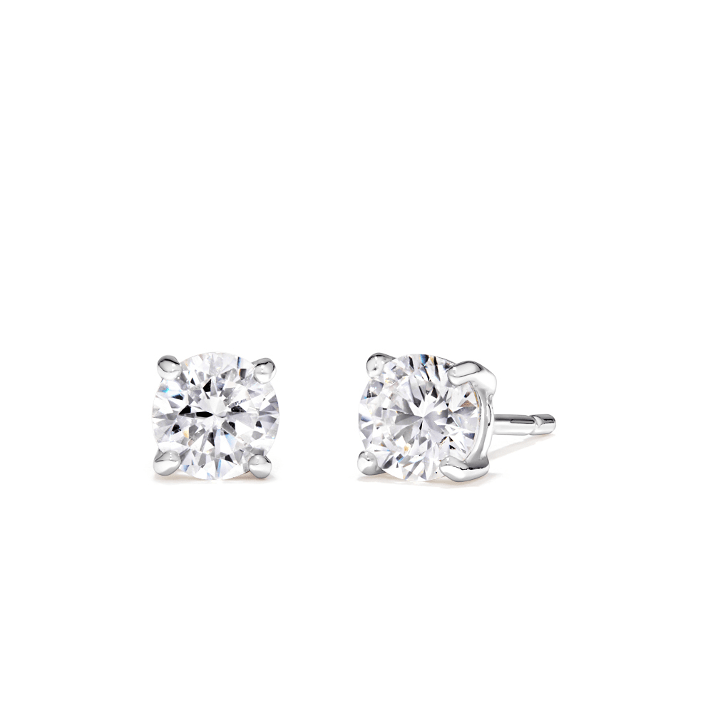 Sterling Silver 5mm Cubic Zirconia Earrings Earrings Bevilles 