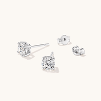 Sterling Silver 5mm Cubic Zirconia Earrings Earrings Bevilles 