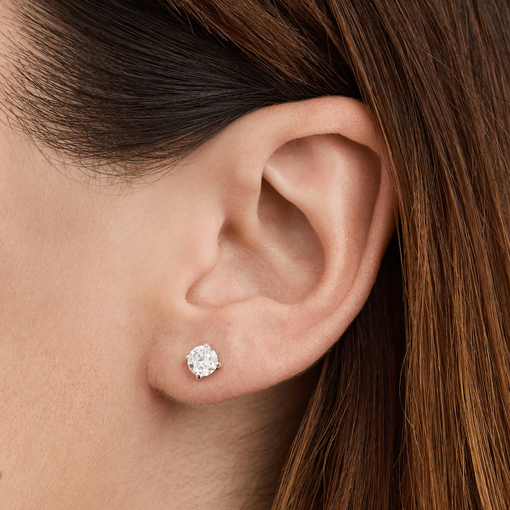 Sterling Silver 5mm Cubic Zirconia Earrings Earrings Bevilles 