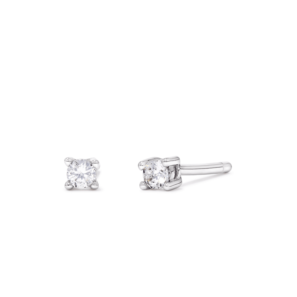 2mm Cubic Zirconia Stud Earrings in Sterling Silver Earrings Bevilles 