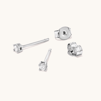 2mm Cubic Zirconia Stud Earrings in Sterling Silver Earrings Bevilles 