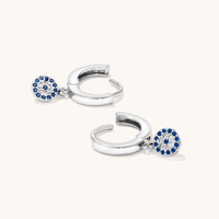 Evil Eye Sterling Silver Drop Earrings Earrings Bevilles 