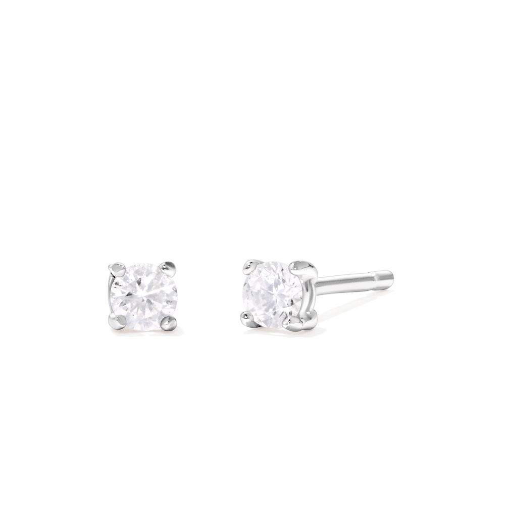 Sterling Silver 3mm Claw Set Cubic Zirconia Stud Earrings Earrings Bevilles 