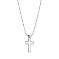 55cm Men's Cross Necklace in Stainless Steel Pendants Bevilles 