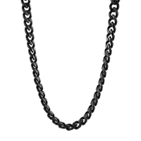 55cm Chunky Curb Chain Necklace in Stainless Steel Necklaces Bevilles 