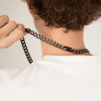 55cm Chunky Curb Chain Necklace in Stainless Steel Necklaces Bevilles 