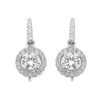 Sterling Silver Cubic Zirconia Hook Drop Earrings Earrings Bevilles 