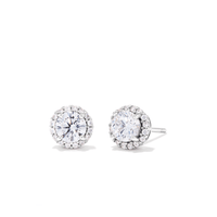 5mm Sterling Silver Cubic Zirconia Earrings Earrings Bevilles 